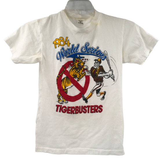 VTG San Diego Padres Tigerbusters World Series Detroit Tigers T Shirt Small